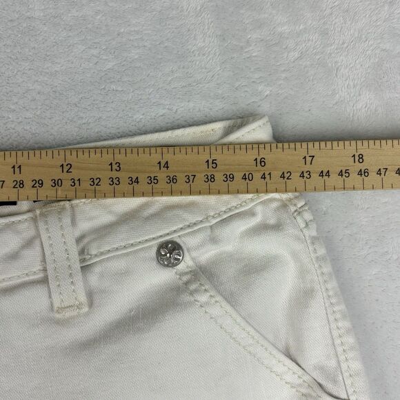 Miss Me Jean Shorts Womens White Cut Off Jean Shorts Size 32 - Picture 4 of 13